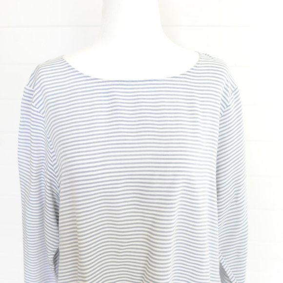 Womens blue and white striped blouse - Picture 3 of 7